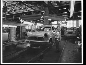 Ford Zephyr and Consul assembly lines at Homebush