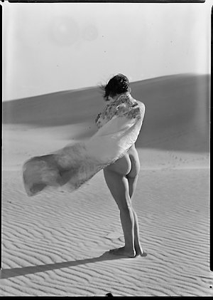 File 03: Nude with shawl blowing in wind - Cronulla, 19...