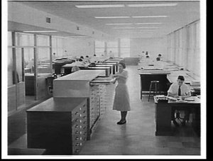 Interior of new office block, Commonwealth Industrial G...