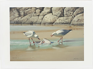 Item 02: [Seagulls on beach, ca 1968-2015] / painted by...