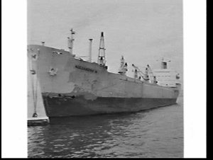 Tanker ship Alexandra N. in Athol Bay