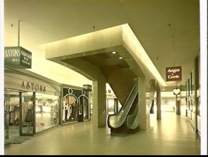 Natural Stone marble floor and facings on the escalator...