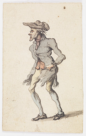 Watercolour drawings of English sentimental genre scene...