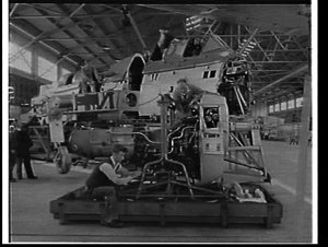 Fairey Gannet anti-submarine aeroplane assembly worksho...
