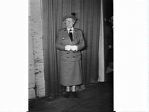Mrs Hayle at the inspection of the St John Ambulance Br...