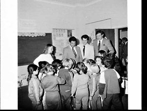 Minister for Education Paul Landa and local member Mich...