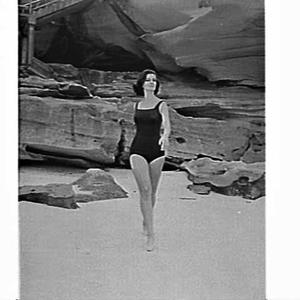 Photographs of a female model in a Jantzen swimsuit taken for Australasian Post, Tamarama Beach