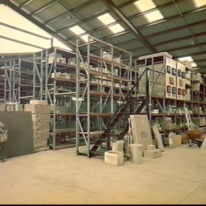 Brownbuilt racking in a hardware warehouse in either Te...