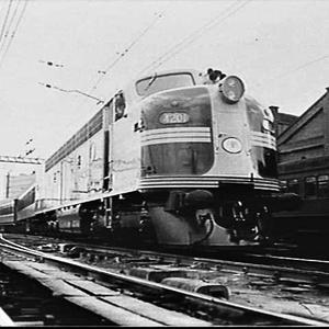 Trial run of the new GM diesel engine 4201 on a passeng...