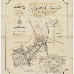 Tourist's sketch map Fitzroy Falls, New South Wales, Au...