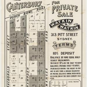 [Canterbury subdivision plans] [cartographic material]