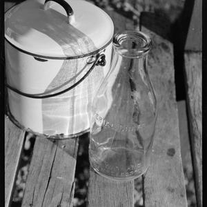 File 10: Milk can and bottle, Newport house, 1920s-1933...