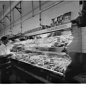 Interior of butcher shop, Parramatta