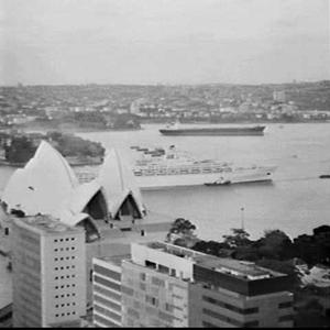 Liner Oriana photographed from the roof of the AMP Buil...