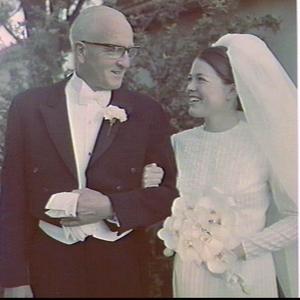 Mrs. Schaeffer (to be) with her father before the weddi...