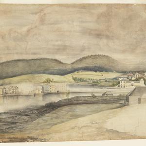 Hobart Town from Domain / possibly Augustus Earle