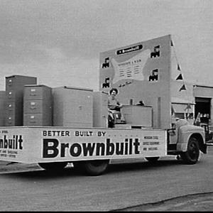 Brownbuilt float on a truck ready for a parade
