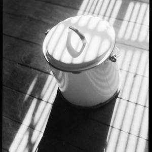 File 37: Milk can on steps, Newport house, still life, ...
