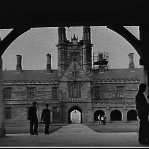Looking through the Western Tower across the Main Quad ...