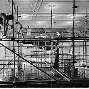 Mills scaffolding in the Joseph Post Audiitorium, Sydne...
