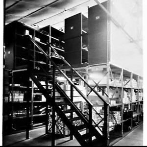 Double storey Brownbuilt slotted angle racking with sta...