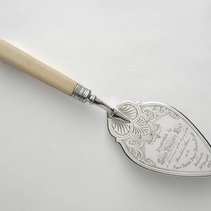 Item 2: [Silver trowel] presented to Louis Phillips Esq...