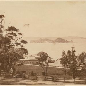 Garden Island [from The Domain showing the baths at Woo...