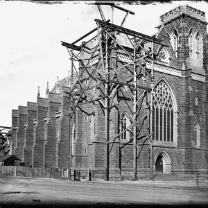 St. Patrick's Cathedral, Melbourne, under construction