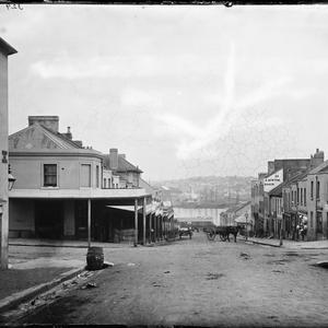 Looking west down King Street from Kent Street (showing...