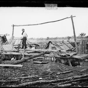 Pitsawing timber, Edward McGaurr's Sawpit, Medley Stree...