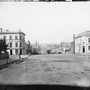 Looking east along Lonsdale Street from the Crown Hotel...