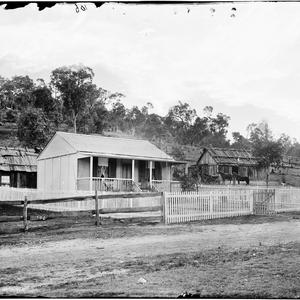 Weatherboard house with picket fence, Trunkey
