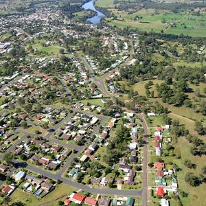 Aerial photographs of Wingham, New South Wales, 18 Apri...