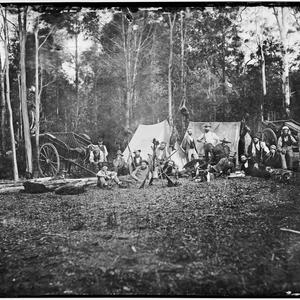 Holtermann shooting party camp in bush