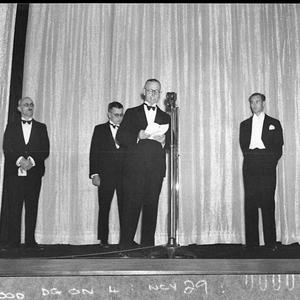 Theatre Manager Beszant speaks at opening of the Savoy ...