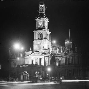 The Sydney Town Hall illuminated for the Radio & Electr...