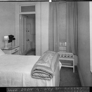 One of the bedrooms; showing bathroom and twin beds, We...