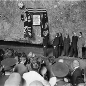 Jenolan Caves, unveiling of a plaque by Sir Edgeworth D...