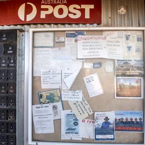 Item 04: The community noticeboard with a notice lettin...