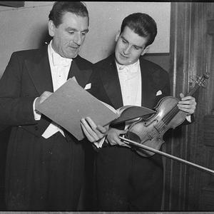 Christian Ferras, French violinist, with Raymond Lamber...