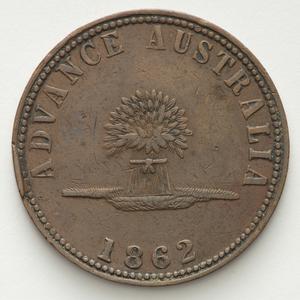 Item 3282: J. Taylor penny token, 1862