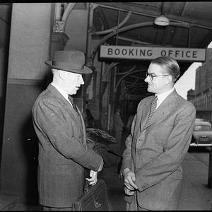 Eugene Goossens (left) and Harold Lobb, Principal of Co...