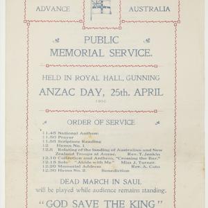[Ephemera on World War 1 relating to Australian partici...