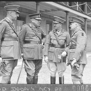 Sir Charles Rosenthal in an informal group with three o...