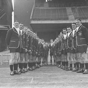 The Australian Rugby Leage team, the Kangaroos, before ...