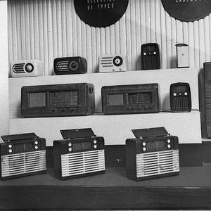 A.W.A. radio sets on display at the AWA wireless Confer...