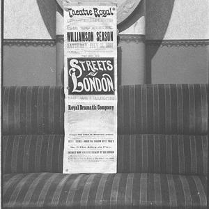 Old-time billboard for "Streets of London", at Theatre ...