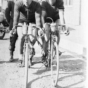 Professional cyclists, Norman Gilroy and Jim Belmore