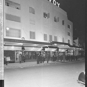 Cinema front, opening night of the Savoy Theatre, Hurst...