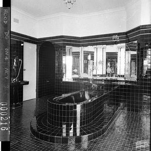 Tiled bathroom with elevated bath, "Burnham Thorpe", Go...